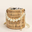 Hand-woven Natural Plant Willow Straw Bag Rattan Pearl Bucket Crossbody