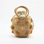 Handmade Rhinestone Crystal Embellished Mini Straw Bucket Bag-WM0313 bags WAAMII brown Flowers  