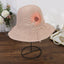 Handmade Silk Embroidered Daisy Woven Summer Straw Hat For Lady-WCM084 Accessories WAAMII Light pink  
