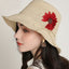 Handmade Silk Embroidered Daisy Woven Summer Straw Hat For Lady-WCM084