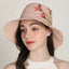 Handmade Silk Floral Embroidered Woven Straw Hat-WCM083