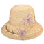 Handmade Silk Flower-Embellished Summer Hat For Women Straw Hat-WCM026 Accessories WAAMII Purple  