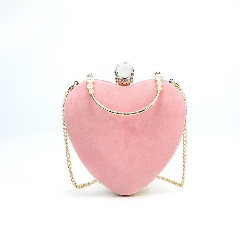 Heart-Shaped Diamonds Crystal Clutch bags WAAMII   