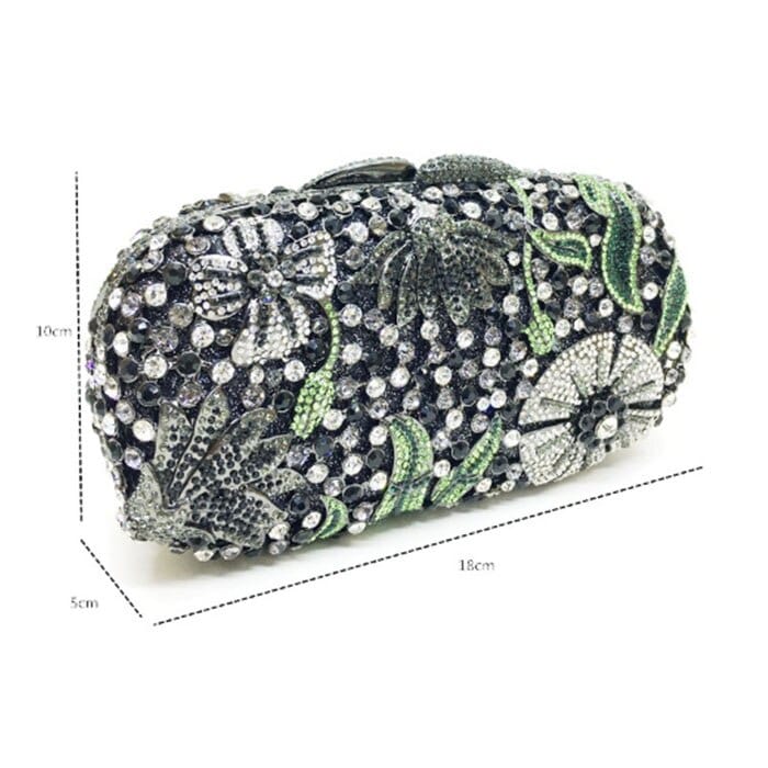 Hollow Out Crystal Diamond Women Bride Evening Bag bags WAAMII   