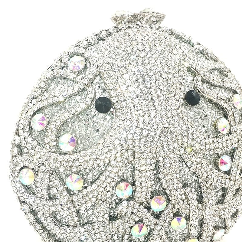Hollow Out Diamante Octopus Crystal Clutches Purse bags WAAMII   