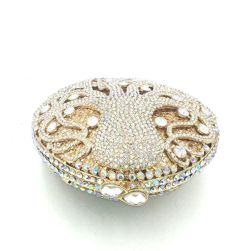 Hollow Out Diamante Octopus Crystal Clutches Purse - - Luxury bags by WAAMII