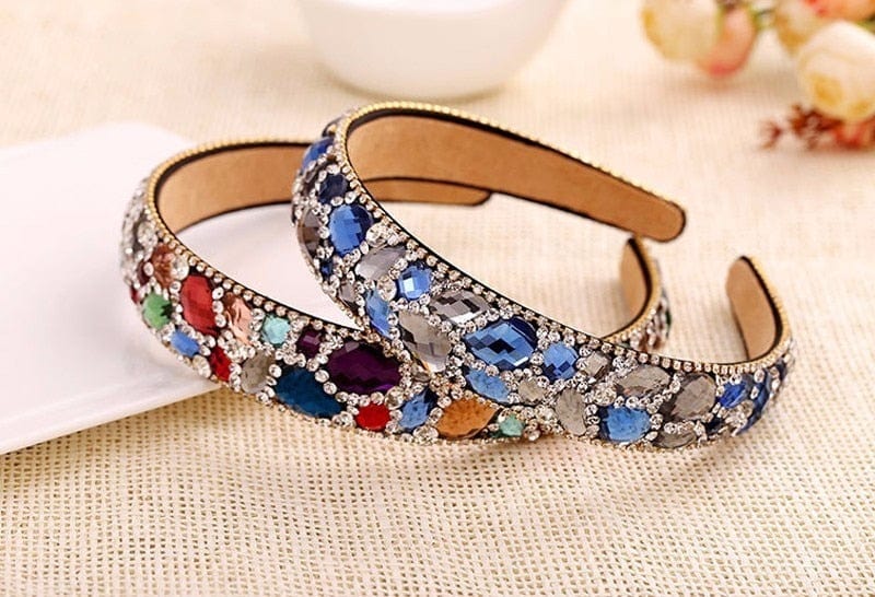 Jeweled Headband Crystal Diamante Hairbands Hair Accessories Accessories WAAMII   