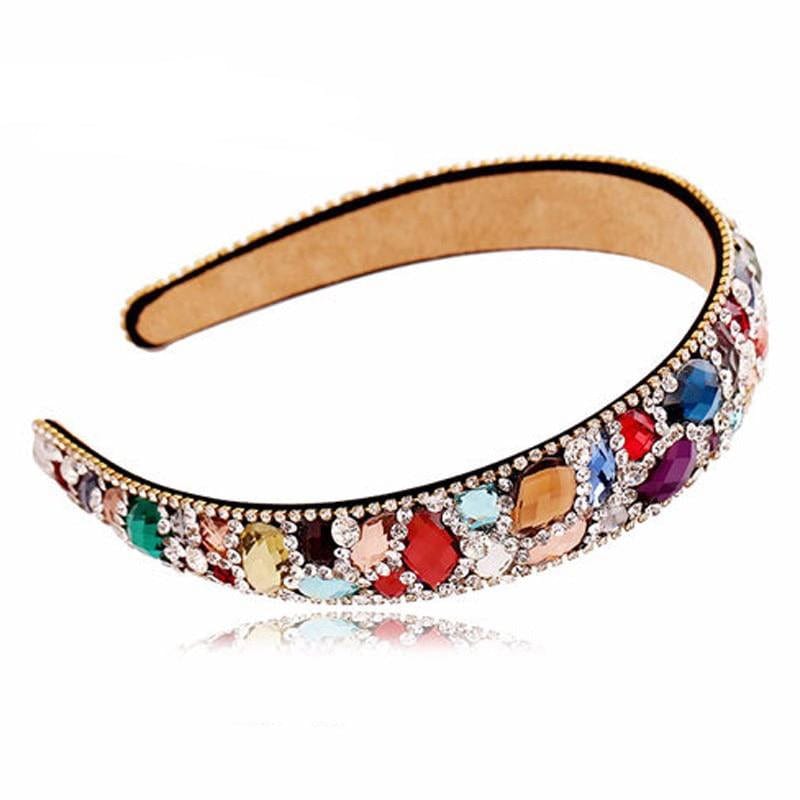 Jeweled Headband Crystal Diamante Hairbands Hair Accessories Accessories WAAMII   
