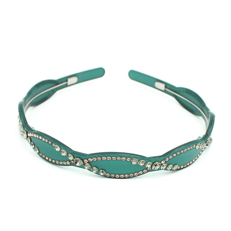 Jeweled Headband Headwear Acetate Hair Band Accessories WAAMII   