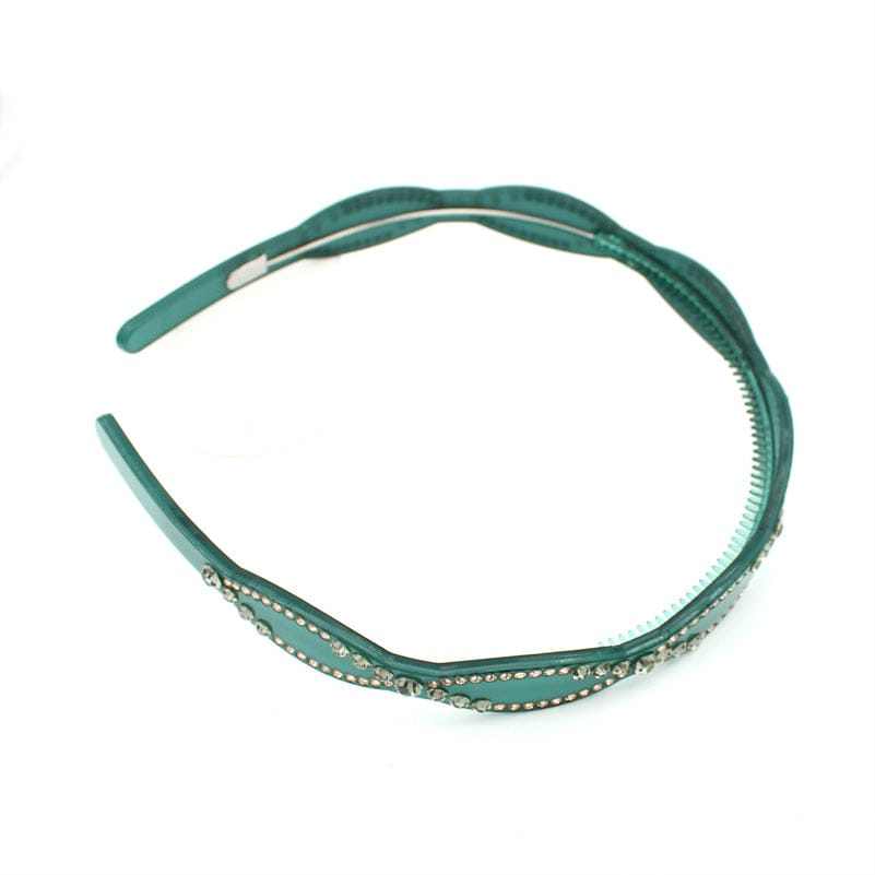 Jeweled Headband Headwear Acetate Hair Band Accessories WAAMII   