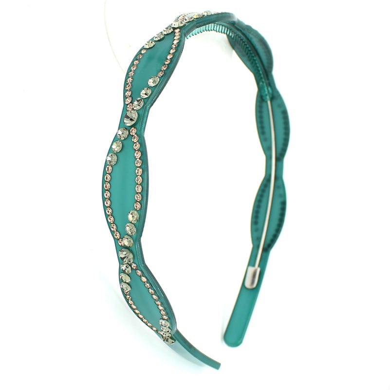 Jeweled Headband Headwear Acetate Hair Band Accessories WAAMII   