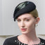 Ladies Classic Wool Feather Beret Fascinator Hat In Royal Blue-WB3061