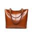 Large Capacity Women Retro Oil Wax Leather Tote Shoulder Bags