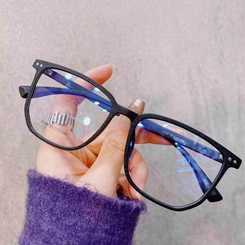 Large Frame Wood Grain Frame Eyeglasses Blokz Photochromic Transition Lenses-9185 Accessories WAAMII C4  