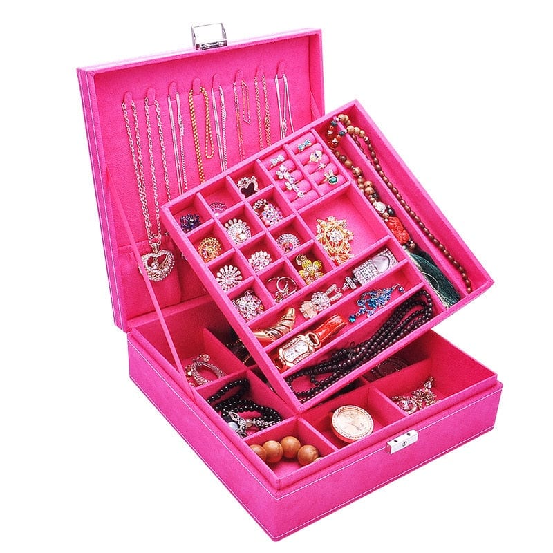 Large Standing Jewelry Box Gift Boxes Jewelry Organizer Multi Colors Jewelry WAAMII   