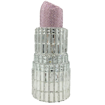 Lipstick Crystal Purse Rhinestone Clutch Evening Handbag - 01 Big Size - Luxury bags by WAAMII