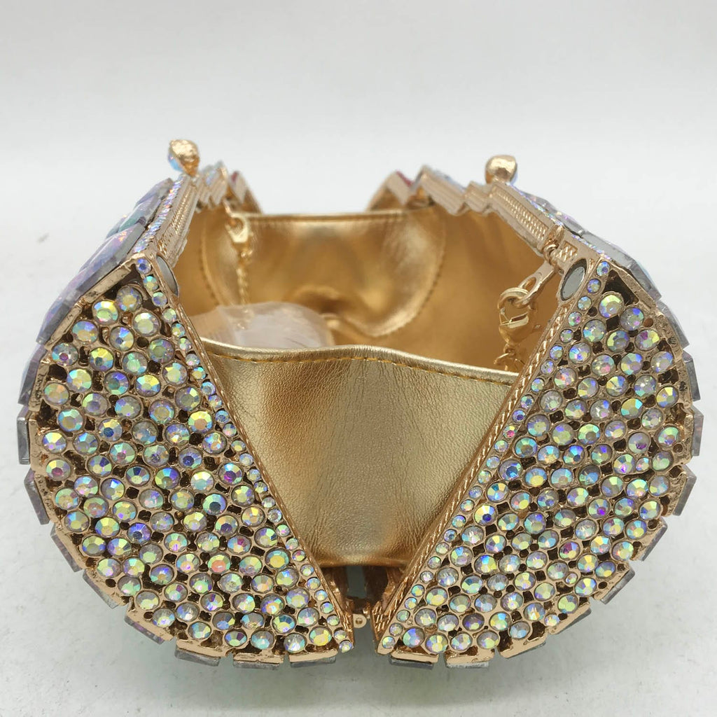 Lipstick Crystal Purse Rhinestone Clutch Evening Handbag - - Luxury bags by WAAMII