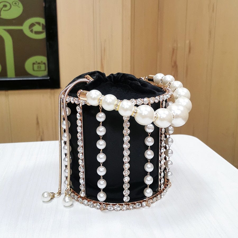 Lisa Pearl Beaded Clutch Bridal Handbag bags WAAMII   