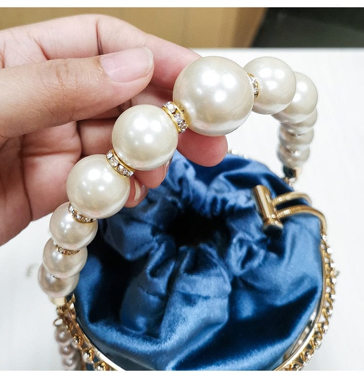 Lisa Pearl Beaded Clutch Bridal Handbag bags WAAMII   