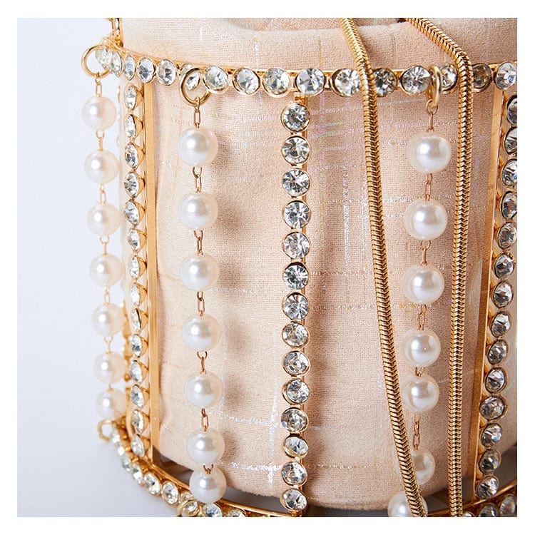 Lisa Pearl Beaded Clutch Bridal Handbag bags WAAMII   