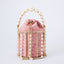 Lisa Pearl Beaded Clutch Bridal Handbag bags WAAMII pink L13.5 W13.5 H12cm 