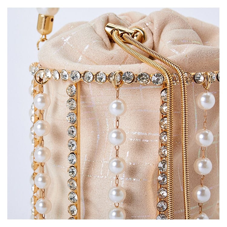 Lisa Pearl Beaded Clutch Bridal Handbag bags WAAMII   