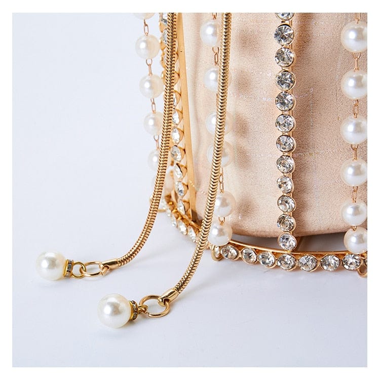 Lisa Pearl Beaded Clutch Bridal Handbag bags WAAMII   