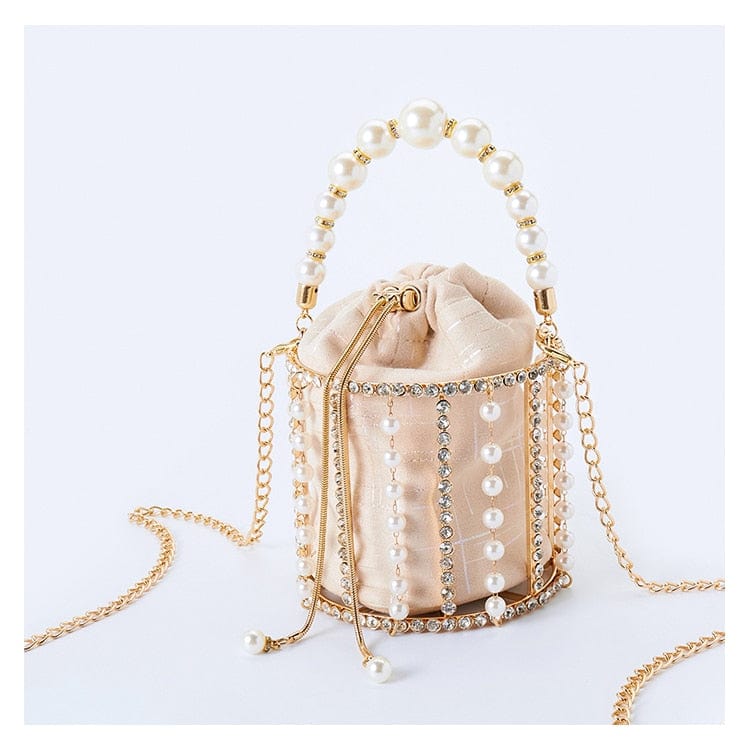 Lisa Pearl Beaded Clutch Bridal Handbag bags WAAMII   