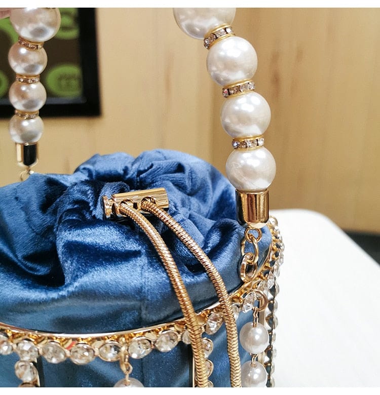 Lisa Pearl Beaded Clutch Bridal Handbag bags WAAMII   