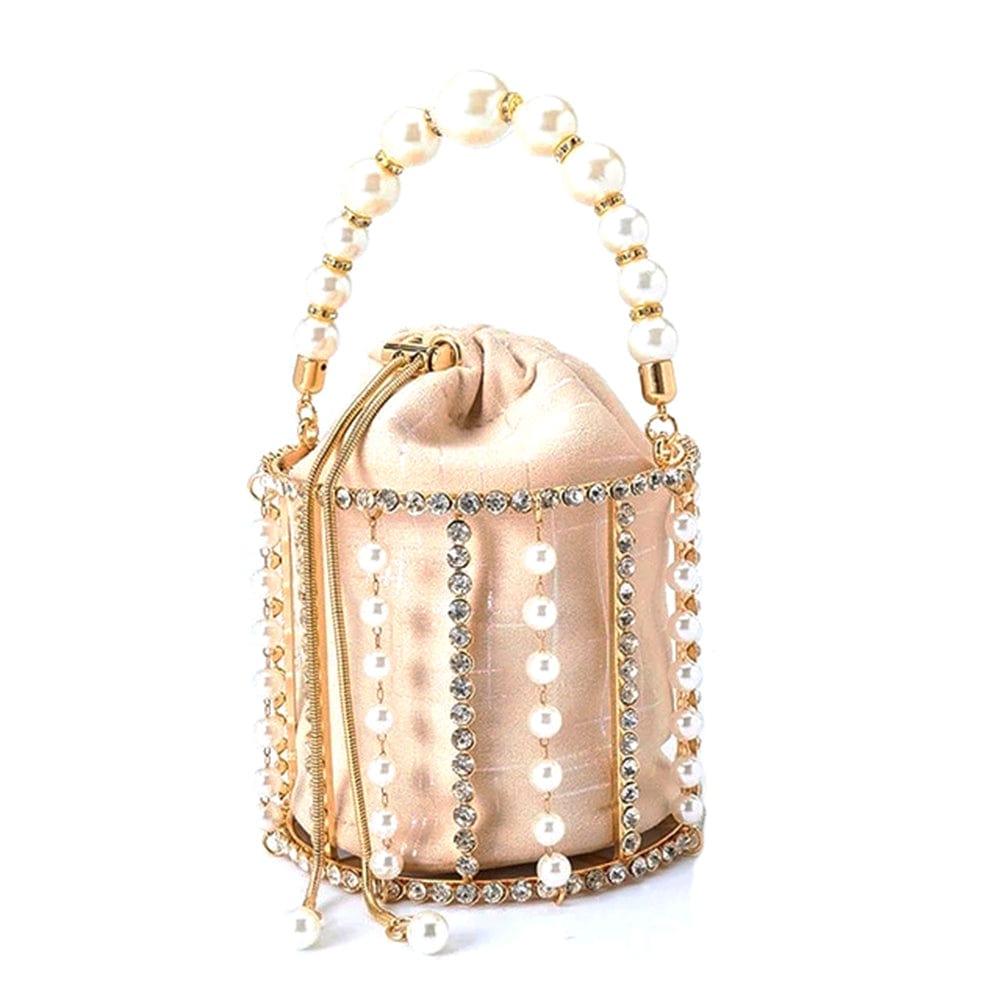 Lisa Pearl Beaded Clutch Bridal Handbag bags WAAMII   