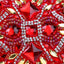 Luxury Beaded Crystal Rhinestone Evening Bag Red Clutch Bag - - Luxury bags by WAAMII