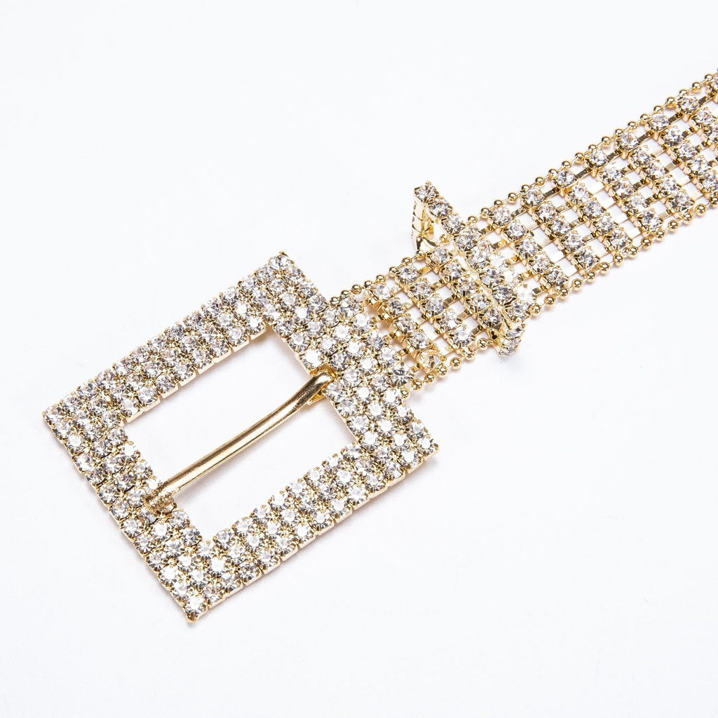 Luxury Bling Crystal CZ Diamond Belt-WMD1017 Accessories WAAMII   