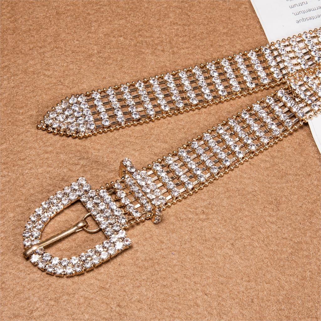 Luxury Bling Crystal CZ Diamond Belt-WMD1017 Accessories WAAMII   