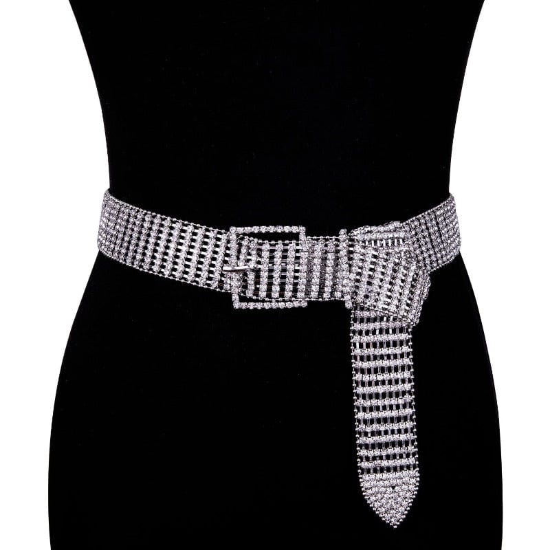 Luxury Bling Crystal CZ Diamond Belt-WMD1017 Accessories WAAMII WMD-1017  