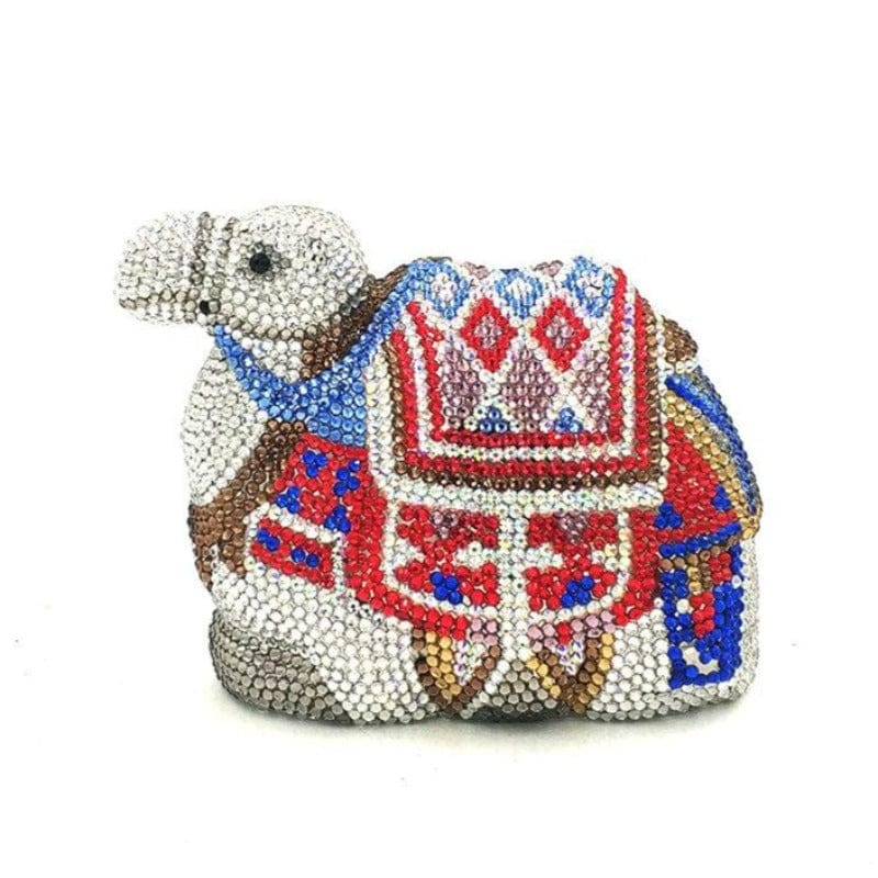 Luxury  Camel Crystal Clutch Purse bags WAAMII Color 1  