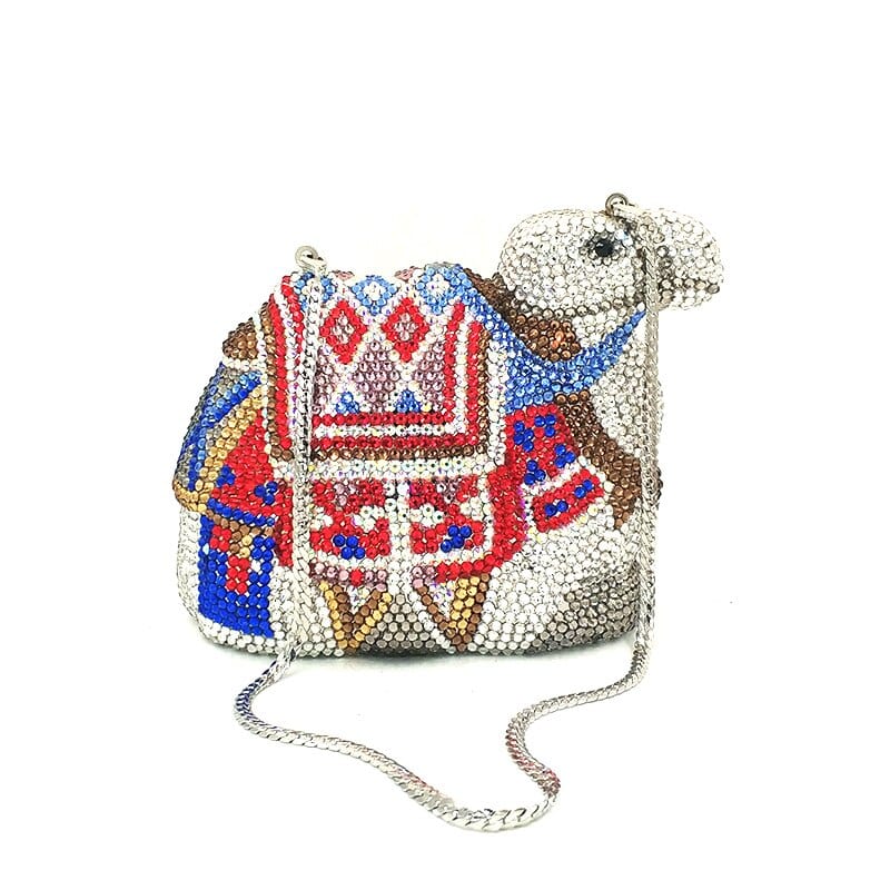 Luxury  Camel Crystal Clutch Purse bags WAAMII   