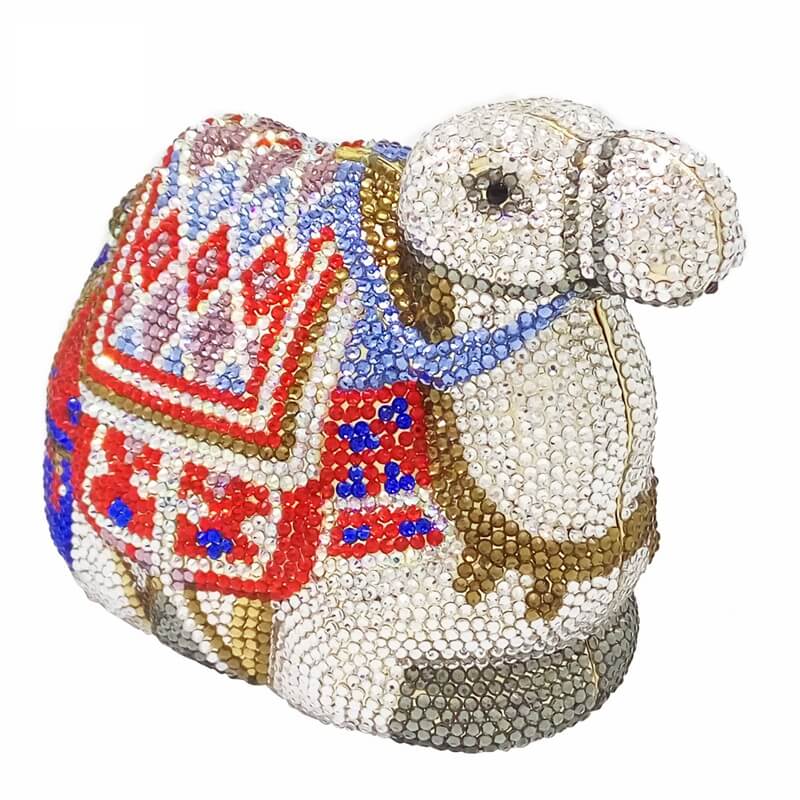 Luxury Camel Crystal Clutch Purse - - Luxury bags by WAAMII