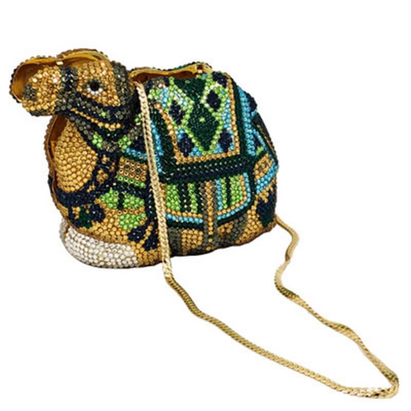 Luxury Camel Crystal Clutch Purse - - Luxury bags by WAAMII