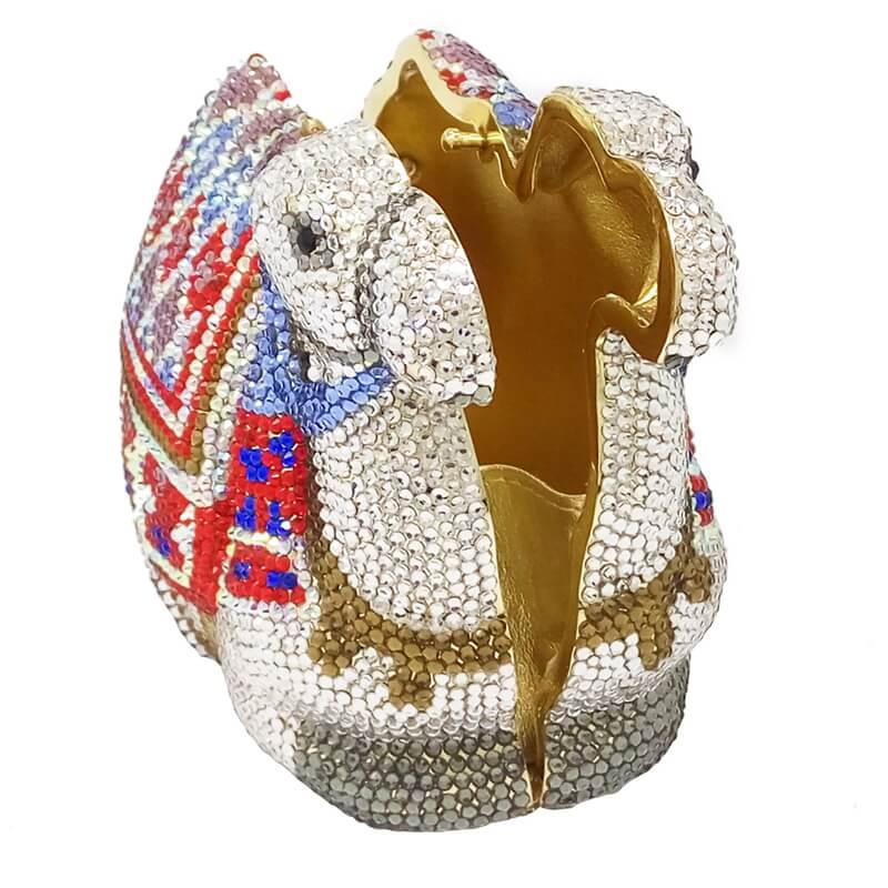 Luxury Camel Crystal Clutch Purse - - Luxury bags by WAAMII