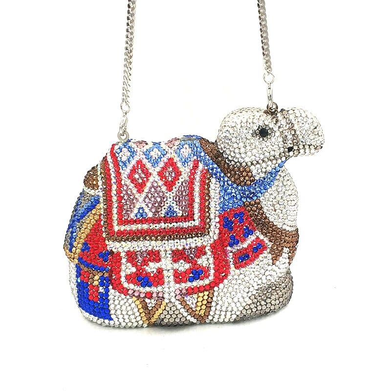 Luxury  Camel Crystal Clutch Purse bags WAAMII   