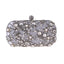 Luxury Crystal Diamante Beaded Clutch Bag-Silver/Apricot bags WAAMII Silver  