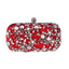 Luxury Crystal Diamante Beaded Clutch Bag-Silver/Apricot bags WAAMII Red  