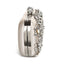 Luxury Crystal Diamante Beaded Clutch Bag-Silver/Apricot - - Luxury bags by WAAMII