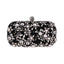 Luxury Crystal Diamante Beaded Clutch Bag-Silver/Apricot bags WAAMII Black  