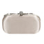 Luxury Crystal Diamante Beaded Clutch Bag-Silver/Apricot - - Luxury bags by WAAMII