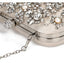Luxury Crystal Diamante Beaded Clutch Bag-Silver/Apricot - - Luxury bags by WAAMII