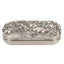 Luxury Crystal Diamante Beaded Clutch Bag-Silver/Apricot - - Luxury bags by WAAMII