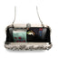 Luxury Crystal Diamante Beaded Clutch Bag-Silver/Apricot - - Luxury bags by WAAMII