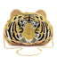 Luxury Crystal Enamel Gold Tone Tiger Clutch Purse
