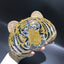 Luxury Crystal Enamel Gold Tone Tiger Clutch Purse bags WAAMII Gold  